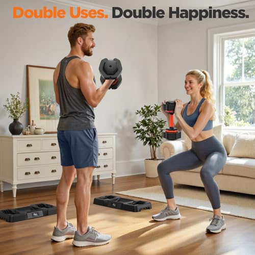 LifeOG 25 lb Adjustable Dumbbells (4–25 lb per dumbbell, Pair) — view 9