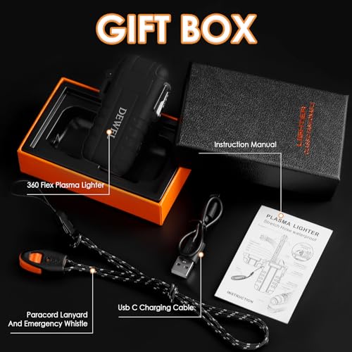 Encendedor eléctrico recargable DEWEL con cuello flexible 360° miniatura 6