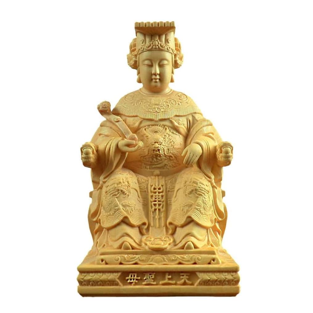 ZHIDAISHI Feng Shui Buddha StatueBoxwood Carvings Home Decoration Craft Buddha Statues Abstract Sculpture Home Garden Decor