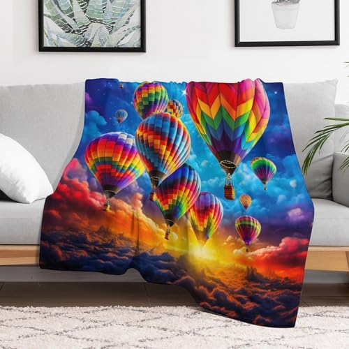 Couverture montgolfière en flannel lavable en machine, douce et chaude - 3