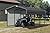Arrow Carports Galvanized Steel Carport, with 1-Sided Enclosure, Compact Car Metal Carport Kit, 10' x 15' x 7', Charcoal