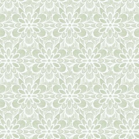 EeeComing Green Peel and Stick Wallpaper Modern Contact Paper Boho Wall Paper Floral Removable Wallpaper for Bedroom Self Adhesive Roll for Countertop Cabinet Drawer Vinyl 17.3” x393.7” Cover