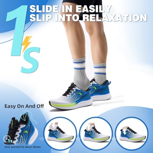 Image of Men's Orthopedic Road Running Sneakers: Comfortable Casual Arch Supports Plantar Fasciitis Orthotic Sports Athletic Shoes, Flat Feet High Arch Tennis Work Walking Shoes for Foot Heel and Pain Relief