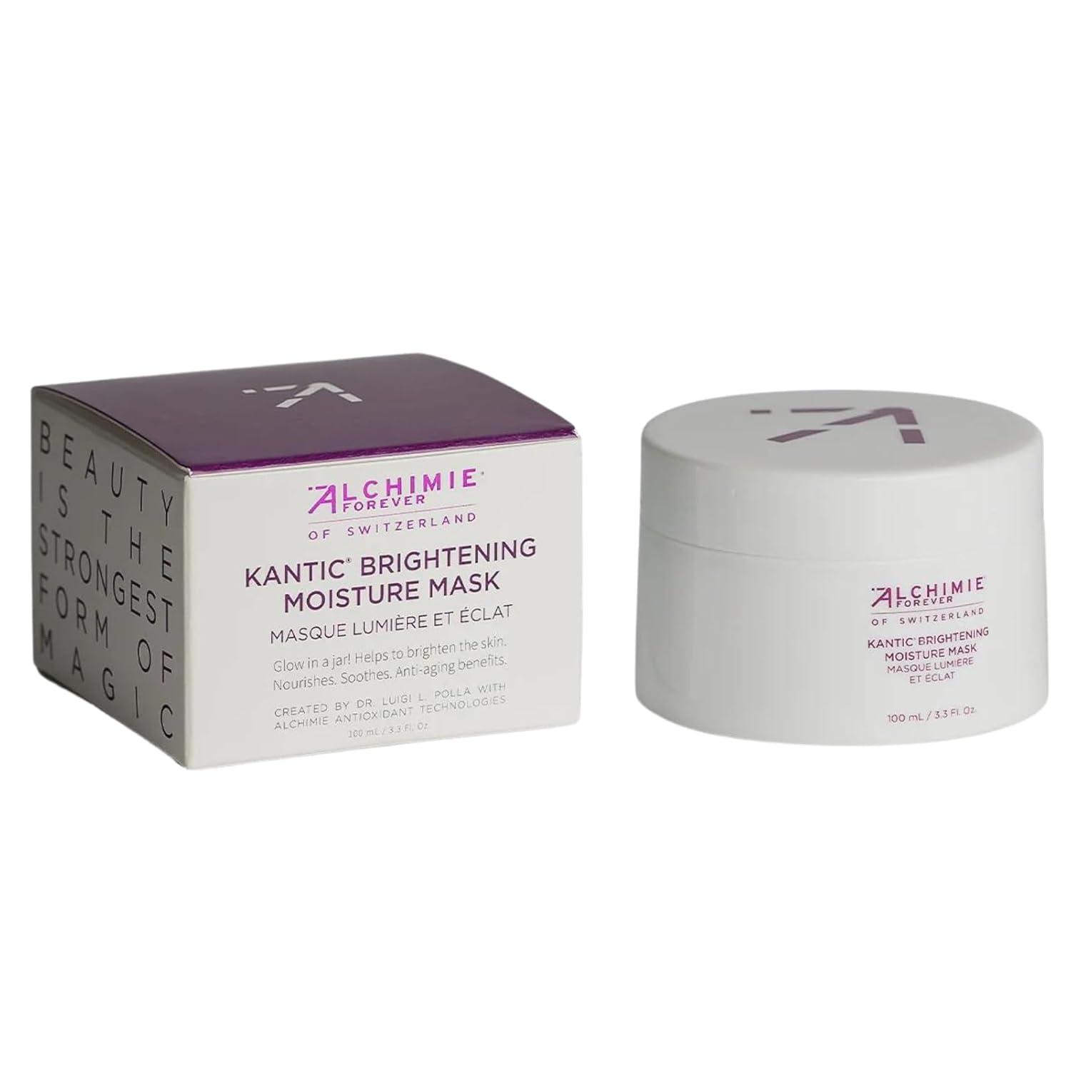 Alchimie Forever Kantic Brightening Moisture Mask | Soothes, Hydrates, Protects Skin | 3.3 Fl Oz