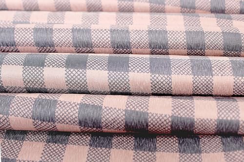Image of The Furnishing Tree Elastic Oval Dining Table Cover WxL 35x63 in Inches Polyester Checkered Pattern Beige