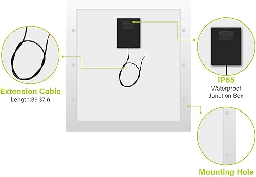 Miniatura 3 de Newpowa Kit de panel solar de 25 W 5 piezas de 5 W vatios 12 V voltios panel solar monocristalino mantenimiento de batería módulo fotovoltaico de