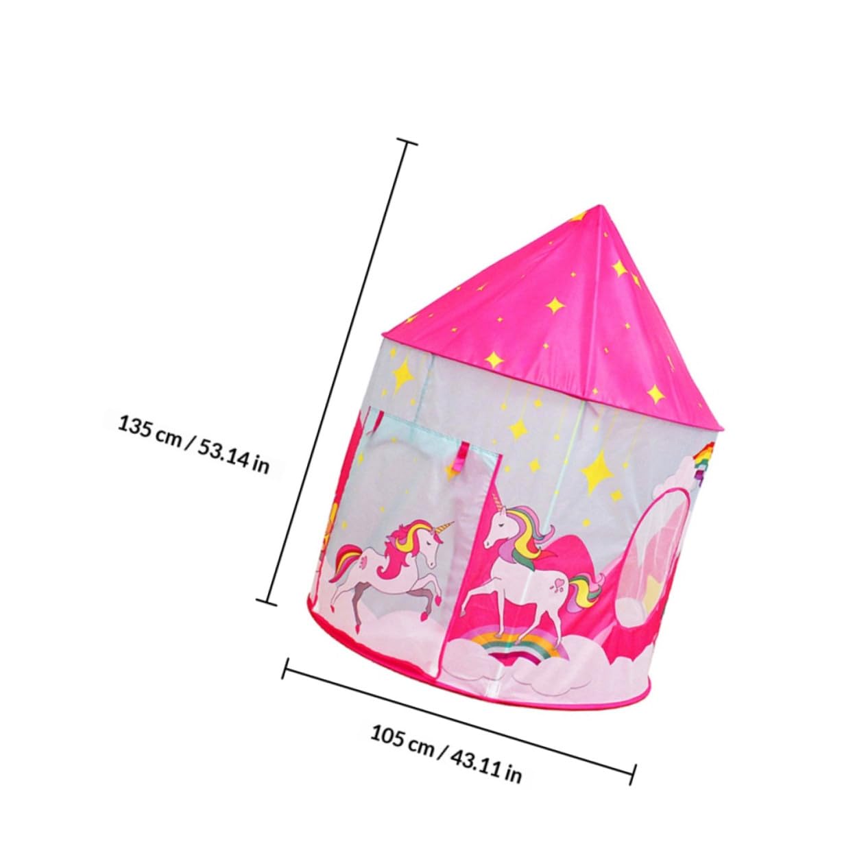 Lurrose Casetta da Gioco Portatile per Riparo Teepee Rosa Pieghevole e Traspirante Finestre Casa da Gioco al Coperto Resistente e Lavabile e Divertimento Indoor