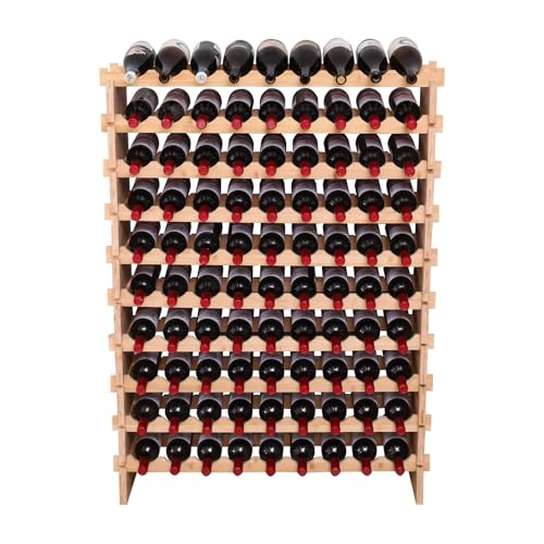 90-Bottle-Stackable-Storage-Modular-Wine-Rack-Cabinet-Bamboo-freestanding-Floor-Wine-Holder-Display-Shelves