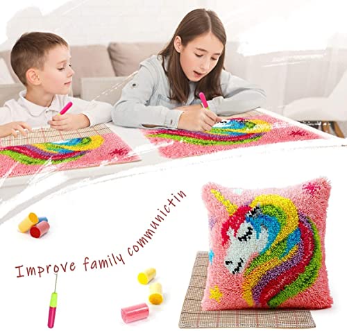 ROCKY&CHAO Myriad Choices Latch Hook Cushion Kits Unicorn 43x43cm - Image 3
