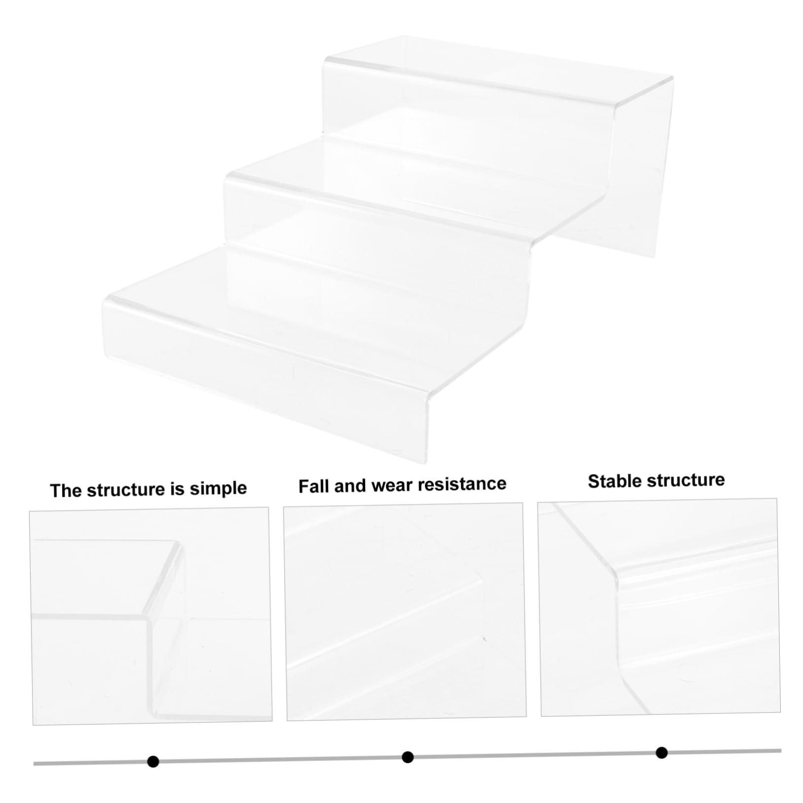Alipis Multi-Functional 3-Layer Acrylic Display Rack Shoe Storage Showing Stand