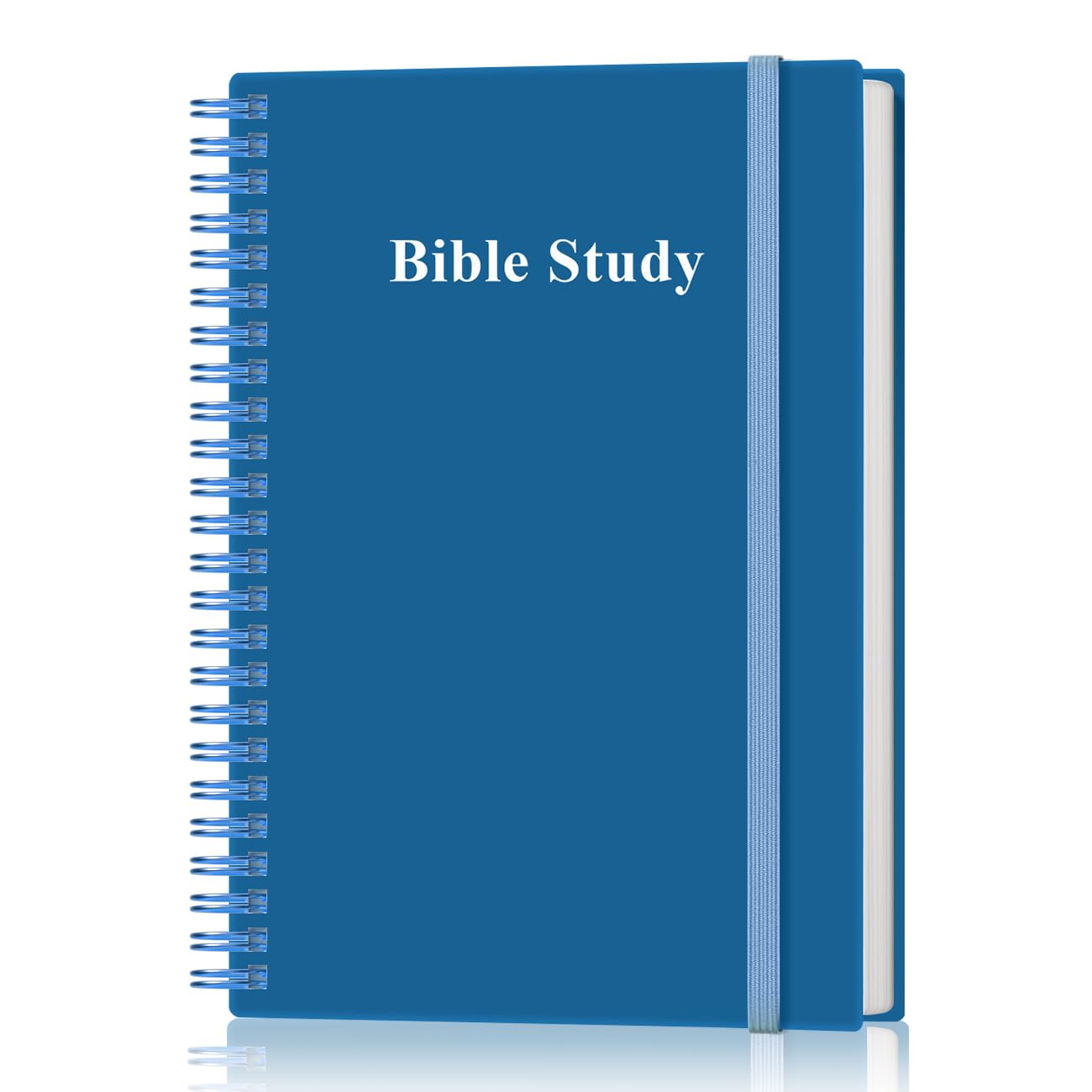 Heveboik Bible Study Journal/Notebook – Church Notes Notebook – Note Taking & Journaling Kit, 5.8" x 8.5", Blue