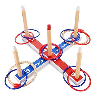 Amazon - Save 50%: ATOPDREAM TOPTOY Throwing Game Set Ring Toss Yard Game Set – Fun…