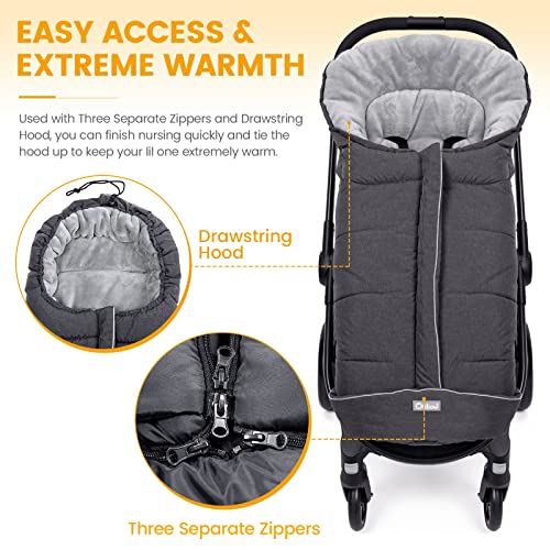 Orzbow A20040 Warm Bunting Bag Universal,Stroller Sleeping Bag Cold Weather,Waterproof Toddler Footmuff thumb #2