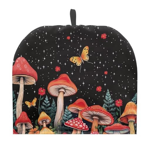 Oamsistay Red Mushroom Tea Pot Cover Teapot Insulation Cover Kettle Dust Cover Large Tea Cosy Decorative Teapot Cover Kitchen Accessory for Home Kitchen Tea Party Table Decor