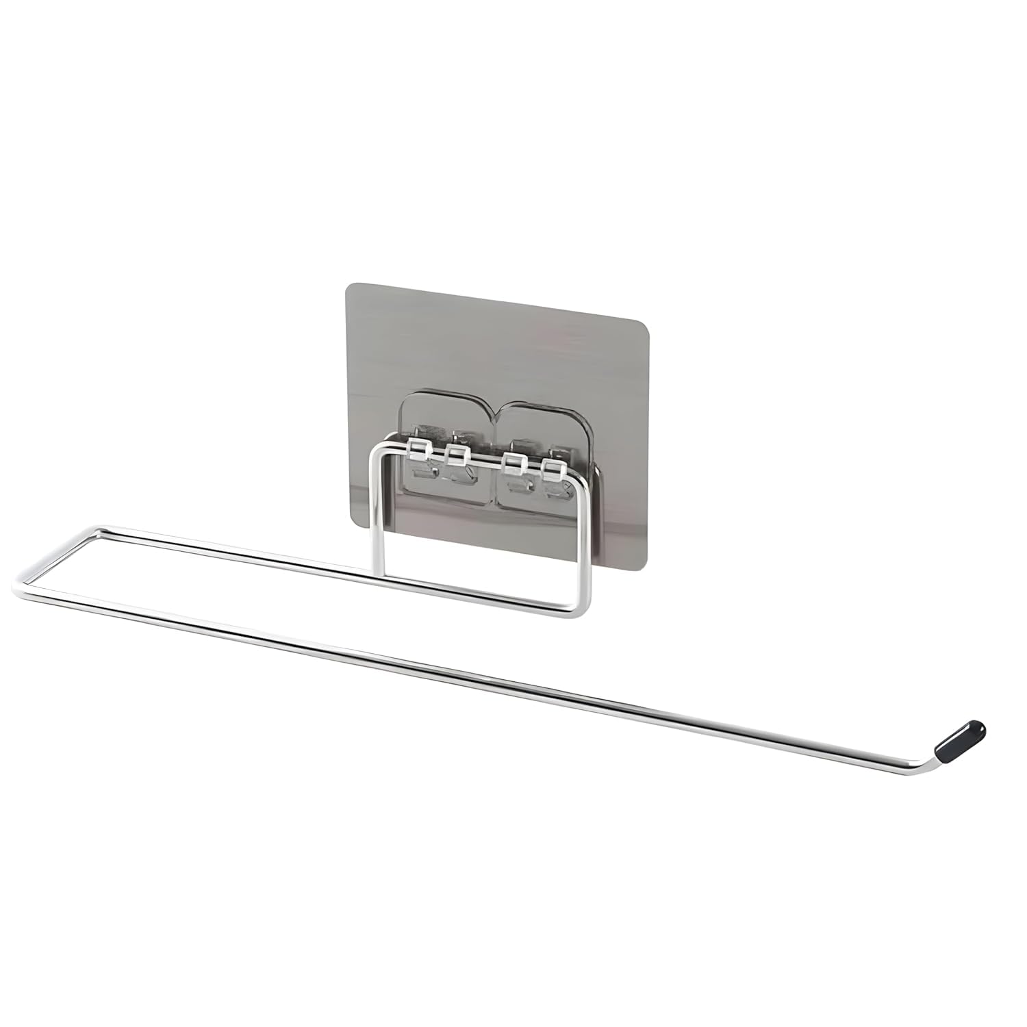 Stainless Steel Self Adhesive Napkin Ring Wall Mount Towel Hanging Holder with Magic Adhesive Pad Kitchen Paper Roll Holder Tissue Paper Stand Towel Bar Hanger for Washbasin Use