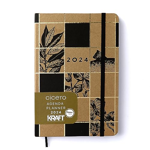 Agenda Planner Ciceros 2024 Kraft Semanal 14X21 Relicário Em Molduras, Cicero