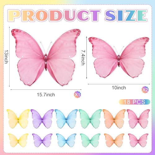 Papillons décoratifs 3D en papier de qualité supérieure pour réception - 3