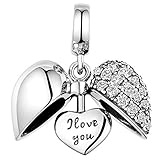 ※ Designthema: Dieses Design inspirierte ein ideales Geschenk zu sagen: Ich liebe dich, 52 Stück Swarovski-Kristallsteine machen den Charme brillant und glänzend. Drücken Sie Ihre Liebe mit dieser charmanten Perle aus, eine schöne und bedeutungsvolle Note für das Armband eines besonderen Menschen