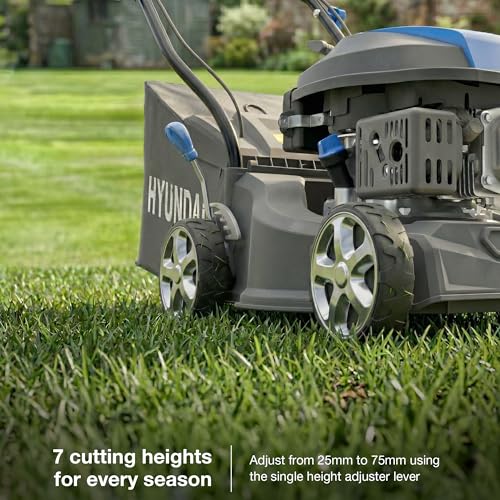 16" / 40cm Petrol Lawnmower, 139cc 4-Stroke Engine, Hand Push, 7 Cutting Heights 25-75mm, 40L Grass Bag - 3 Year Warranty - Image 4
