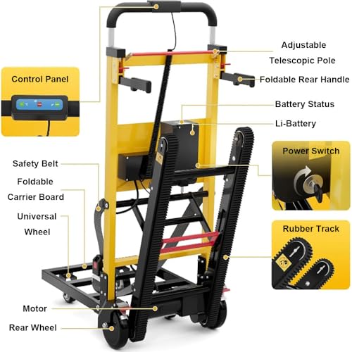 Carretilla eléctrica para escaleras, carga 200kg, plegable miniatura 7