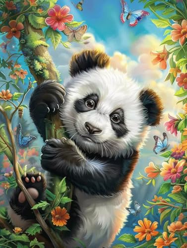 DIY panda créatif pour activité manuelle en famille et décoration murale grand format salon