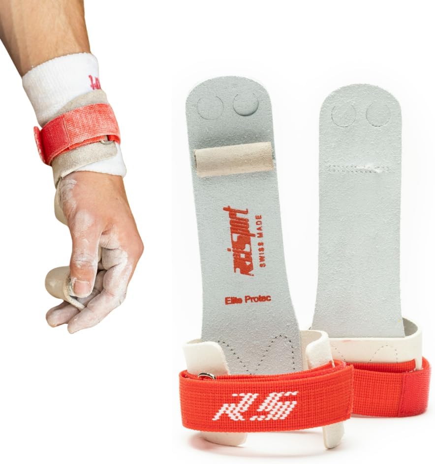 Protec Ring Gymnastics Grips for Men - Triple Strength Leather Hand Grips for Gymnastics Rings - Gymnastics Equipment & Accessories for Advanced Gymnasts
