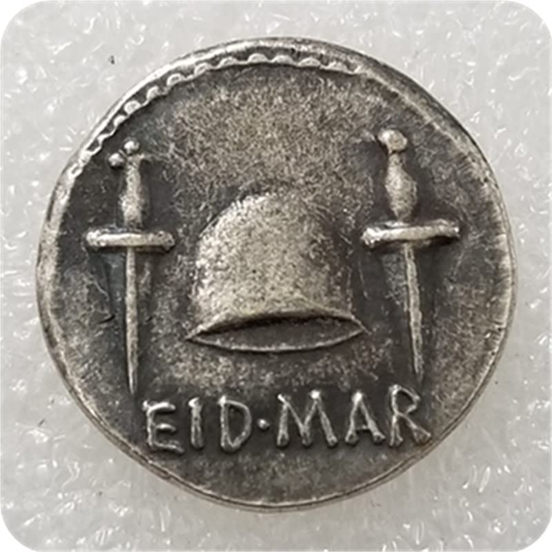 Monete romane antiche, monete argento da collezione romana, moneta antica roma, monete europee vecchie per collezionisti, regali portafortuna (Ancient Rome-Brutus Eid Mar)