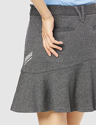 [デサントゴルフ] 【21年秋冬モデル】 ゴルフ スカート 【LUXE COLLECTION】 ジャージ フレア インナーパンツ付き クリスタル ストレッチ 防風 保温 UVケアUPF50+ DGWSJE01W レディース GY00(グレー) 日本サイズXS相当 5枚目
