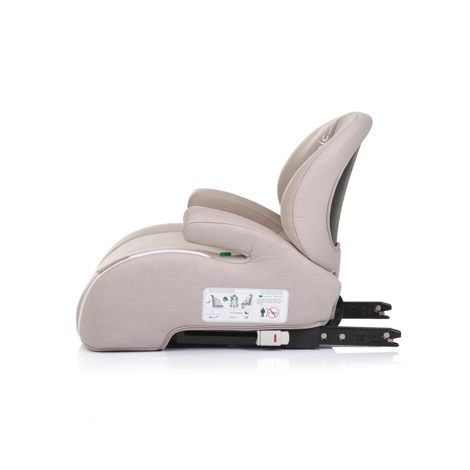 Chipolino Kindersitz, Sitzerhöhung Sonic Isofix, i-Size, 125-150 cm, Armlehne beige