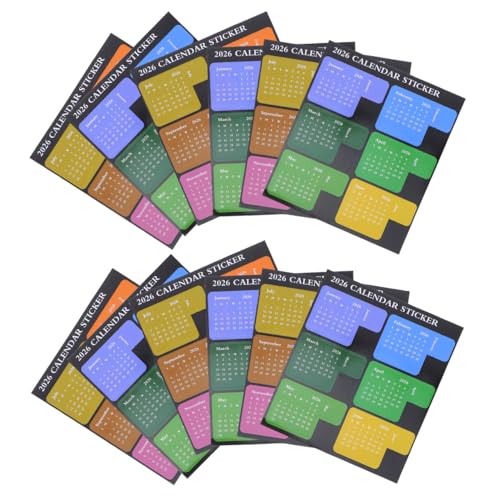 Popetpop Pegatinas Para Calendario 2026 6 Juegos De Pestañas Adhesivas Mensuales Para Planificadores Diy ÍNdices Colores Vibrantes Para Diario Agenda ÁLbumes Y Cuadernos
