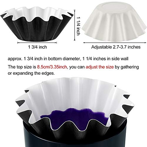 Wax Melts Warmer Reusable Wax Liners Candle Wax Warmer Leakproof Wax Tray For Scented Wax Electric Wax Warmers, Pluggable Wax Melter And Wax Burner (Black, White, 25 Pieces) #TOP1