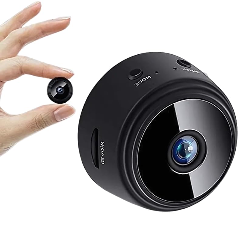 Drumstone 𝟭𝟱 𝗬𝗲𝗮𝗿𝘀 𝗪𝗮𝗿𝗿𝗮𝗻𝘁𝘆 Mini WiFi Spy Camera with 150° Wide Angle, 1080P HD Video, Night Vision, Motion Detection, Remote Viewing, Magnetic Mount, Loop Recording Nanny Cam.