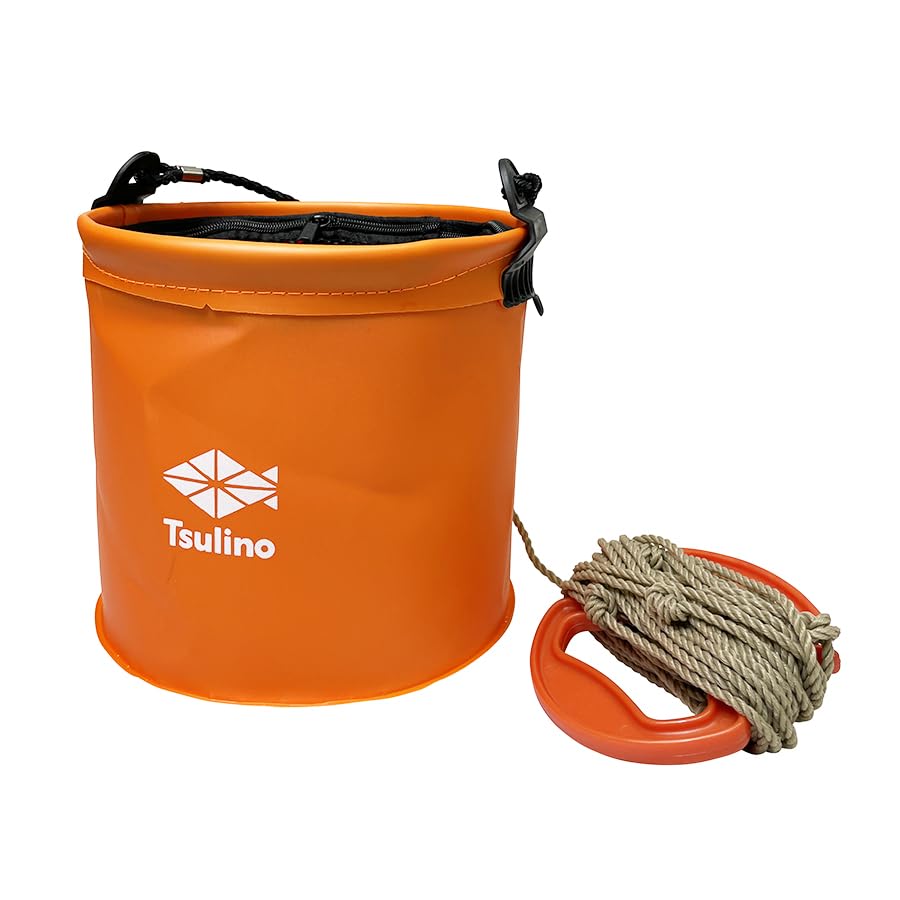 Amazon.co.jp: 網付き水汲みバケツ21cm オレンジ : ホーム＆キッチン