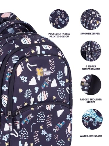Image of Lyra Sweet Treats 37L School Backpack - Ice Cream & Candy Fun Edition | For Kids (Girls & Boys)
