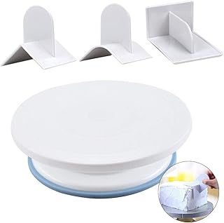 4 pièces Tournant Gateaux et Outils de Lissage, Support Rotatif de Plateau Tournant de Décoration de Gâteau, pour la Cuisson, la Décoration de Gâteaux, Les Pâtisseries et les Petits Gâteaux