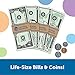 Learning Resources Pretend Play Money - Math Manipulatives For Kids, Kids Bank, Plastic Coins, Cash Register, Toddler , Homeschool Supplies, Fine Motor Skills, Teaching Set Manipulatives