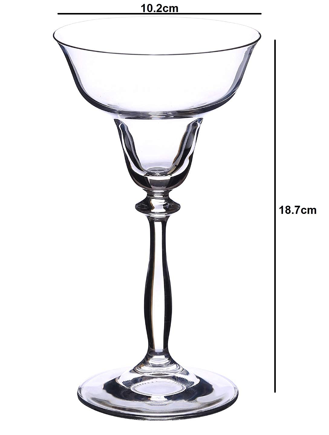 Bohemia Crystal Angela Cocktail/Martini/Margarita Glass Set | 200 ml - Set of 2 | Imported Lead-Free Crystal Glassware from Czech Republic | Premium Barware for Cocktails, Juice & Beverages 1