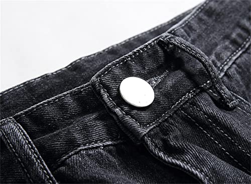 Maiyifu-GJ Men's Retro Ripped Patches Jeans Regular Fit Destroyed Distressed Patch Jean Straight Leg Hip Hop Denim Pants3