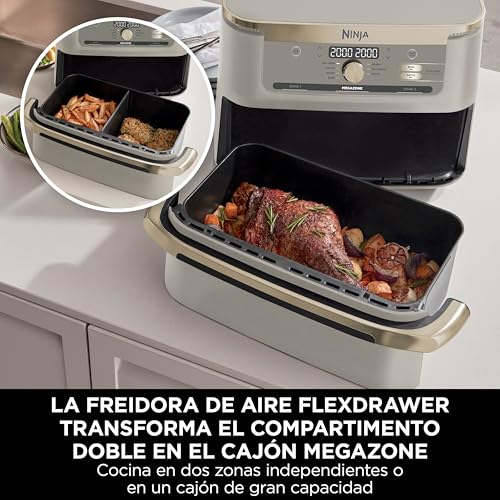 Miniatura 2 de Ninja Foodi FlexDrawer, Freidora de Aire con Compartimento Doble, 10,4L