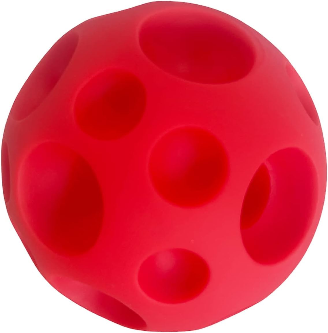 Interactive Treat Ball with Large Hole - Durable Chew Toy for Dispensing Treats and Promoting Active Play for Dogs, Pigs, Rabbits, and Other Pets (Red)
