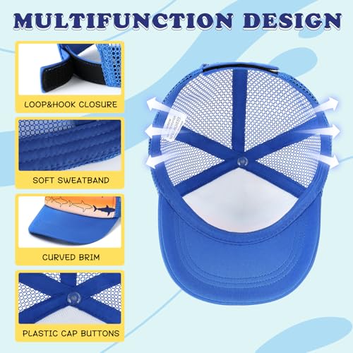 Image of Duoyeree Toddler Baseball Hat, Dinosaur Mesh Adjustable for 0-8T Kids