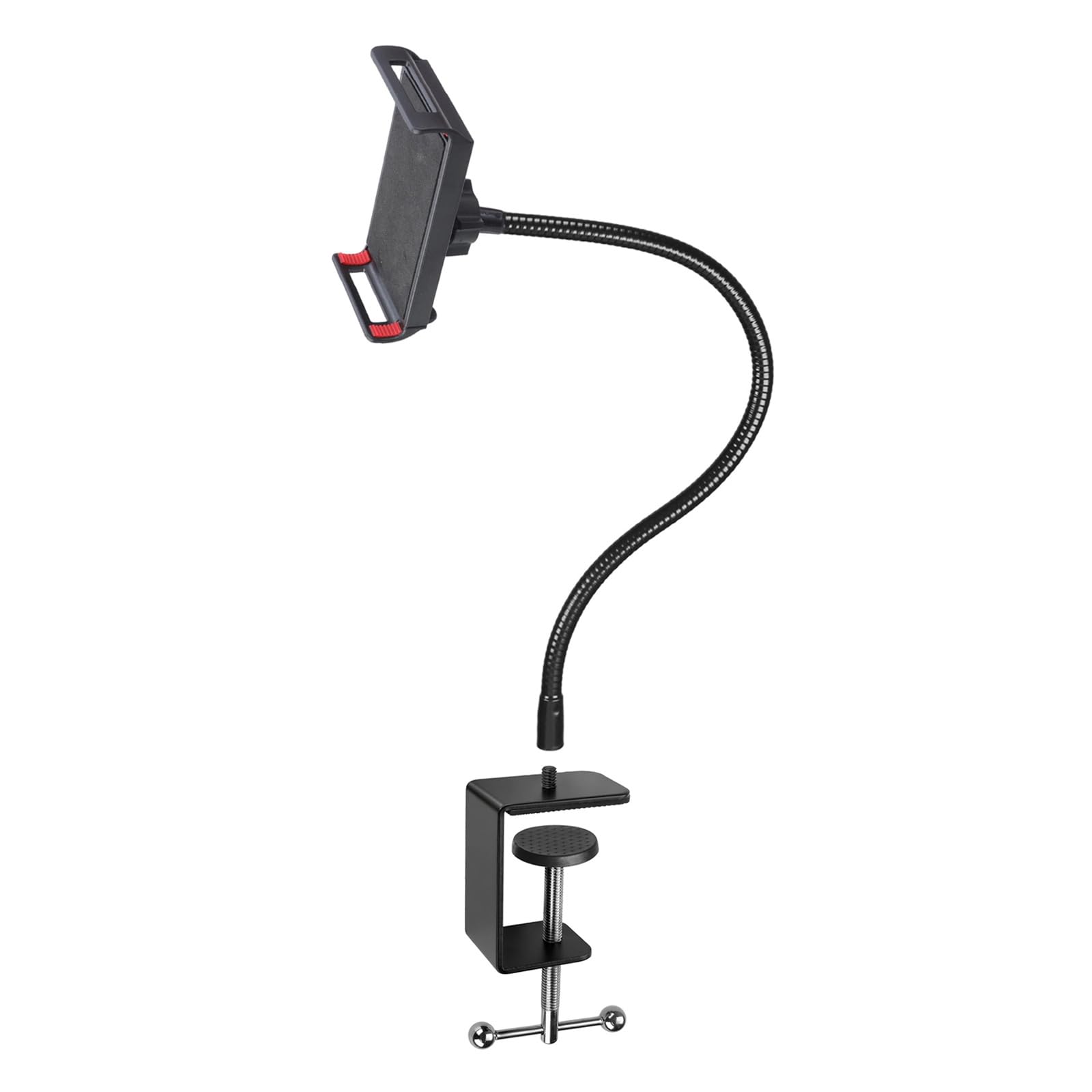 Maxtonser Flexible Swanneck Phone Panel Mount Degree Twist Metal Grip For four point seven 11 Foot Devices Modifiable Arm Lengths