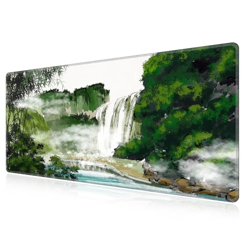 Tapis de bureau LL-COEUR 130x60cm grand tapis de souris élégant aux finitions cousues