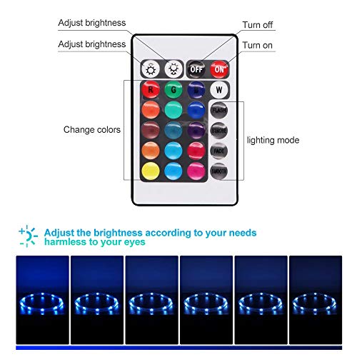 Alritz Cornhole Lights, 16 Color Changing Corn Hole LED Night Lights Standard Cornhole Board Ring Lights with Remote Control for Family Backyard Bean Bags Toss Game, Set of 2