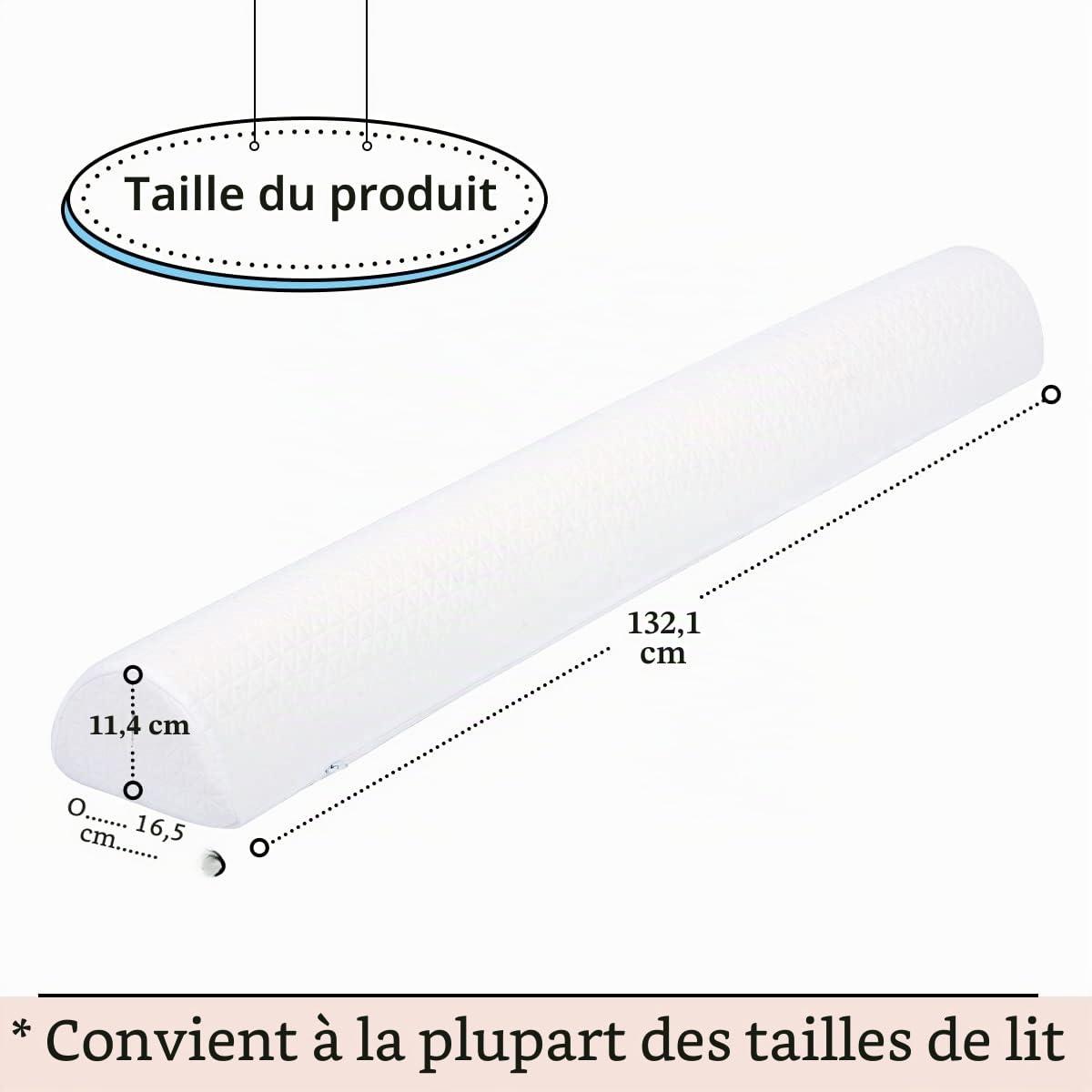 Barrière de lit pour lit d'enfant - avec Housse antidérapante et Lavable - Protection Contre Les Chutes - pour Tout-Petits, bébés, Adultes