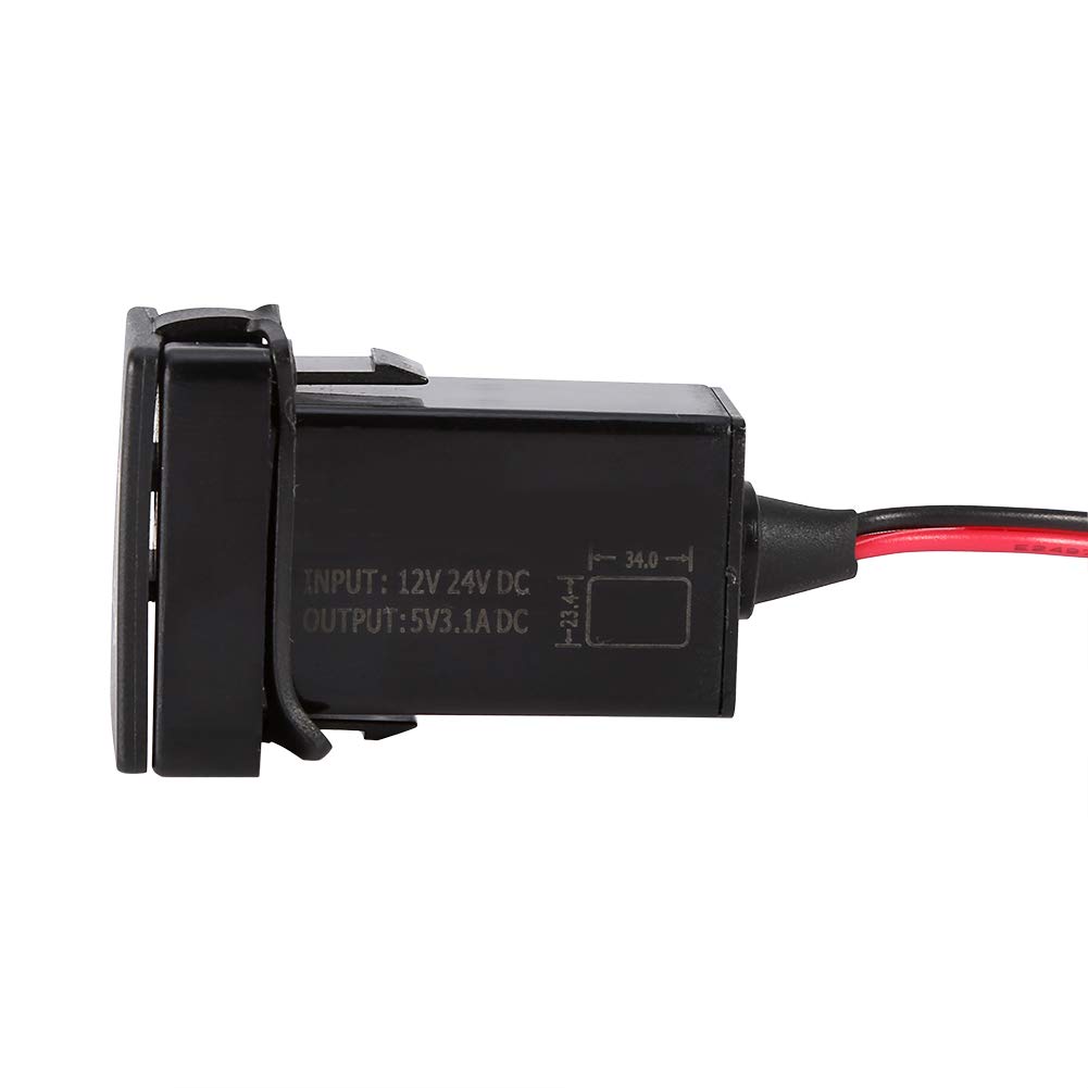 KIMISS Podwójny Adapter ładowarki USB do Samochodów — DC 12–24 V do 5 V 3,1 A — Wodoodporna Konstrukcja | Elektronika/Akcesoria Zasilające/Przetwornice Mocy