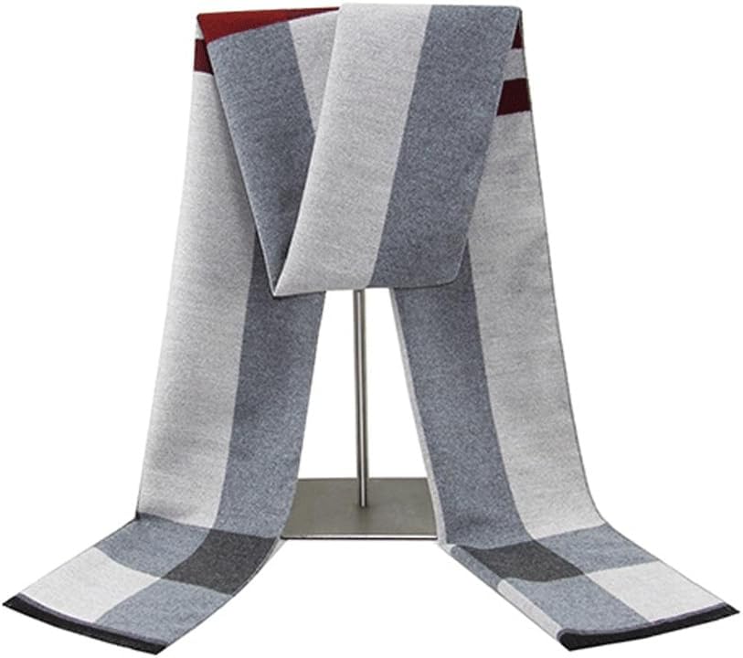Scarf Men's Winter Warm Checkered Thickened Neck