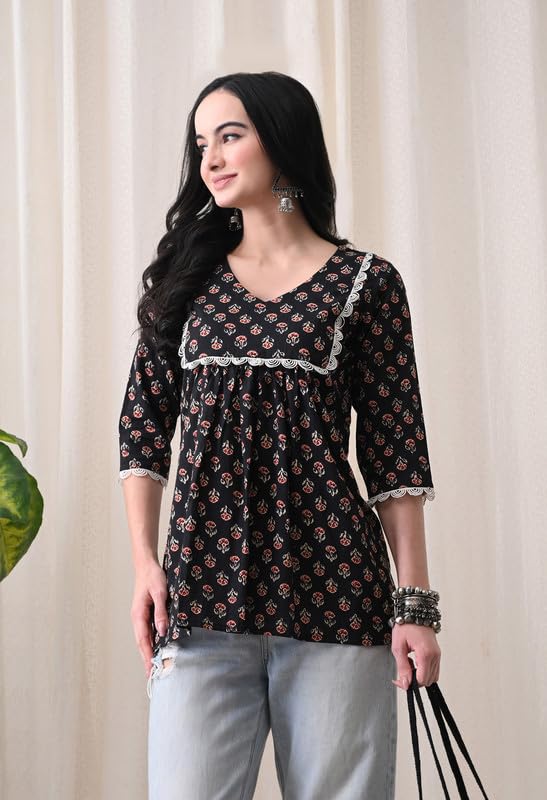 Women’s Printed Sleeveless Top | V-Neck Ethnic Tunic | Casual & Office Wear Stylish Top for Women CLICKKART18_ SK-11-2XL 4