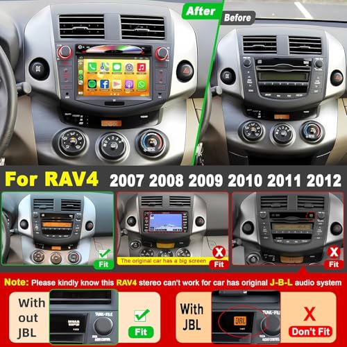 Radio para Auto Toyota RAV4 2007-2012 Pantalla Táctil 7" miniatura 2
