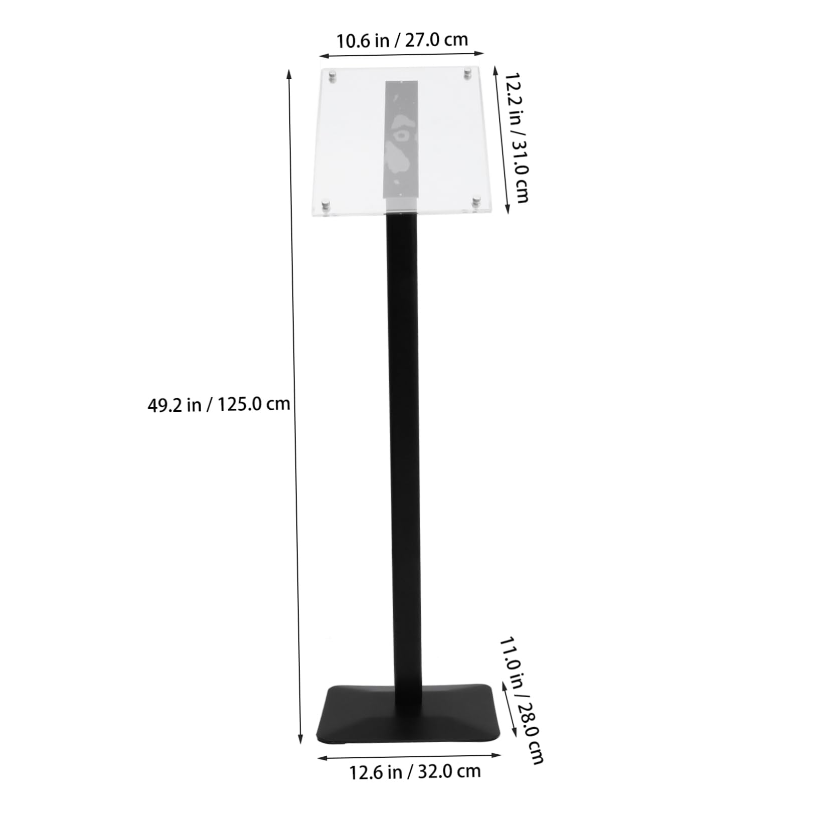 HONMEET Multi-functional Floor Sign Stand Rotatable Stainless Steel Display Stand A3 Menu Holder for Indoor/